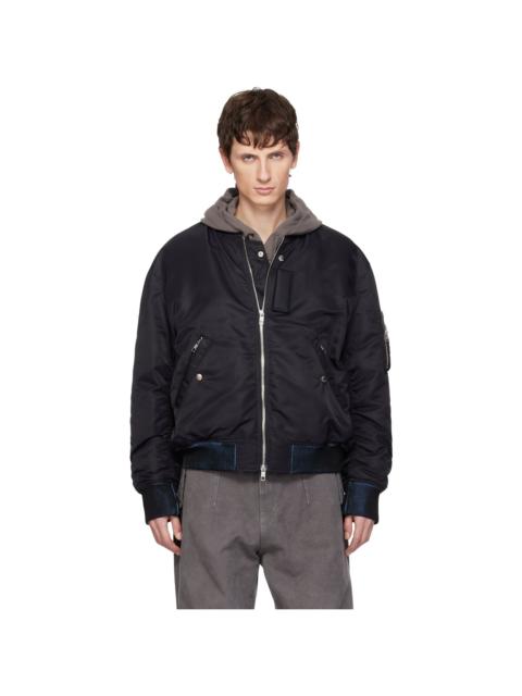 Black Back Logo MA-1 Bomber Jacket