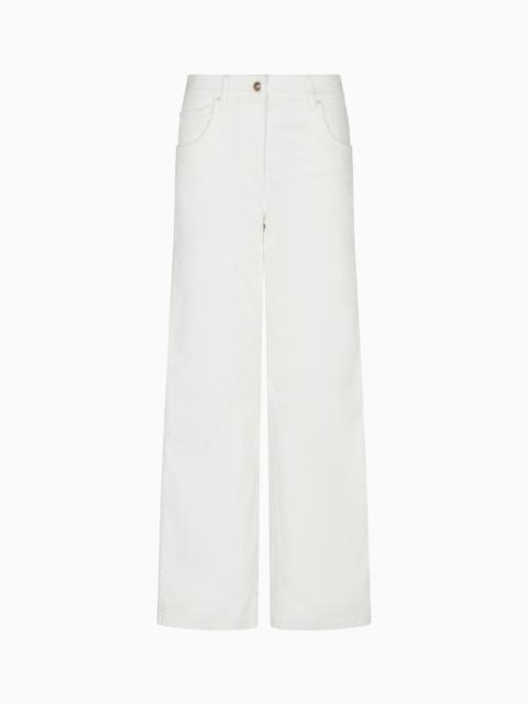 STRETCH-COTTON DENIM TROUSERS
