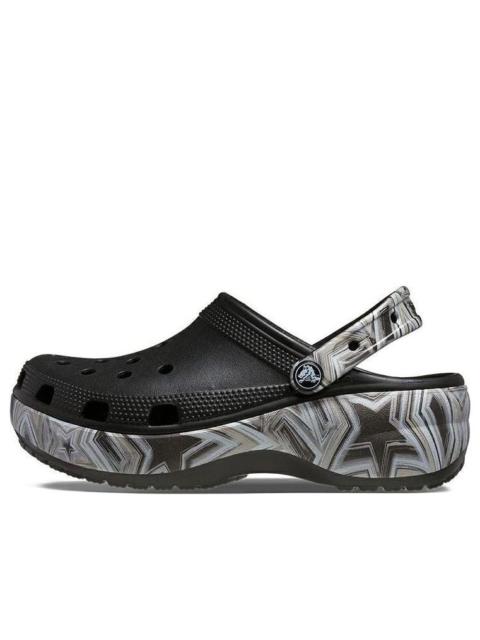 (WMNS) Crocs Classic Crush Disco Clog 'Black' 208123-0C4