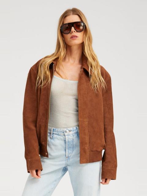 DARK COGNAC SUEDE BRUNA JACKET