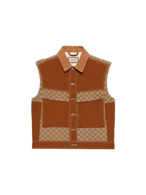 Cotton canvas and GG Supreme gilet