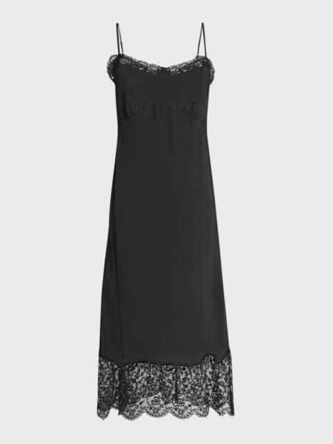 Lace-Trim Slip Dress
