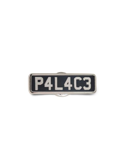 PAL PLATE PIN BADGE BLACK / SILVER