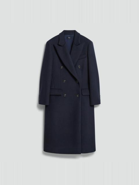 Double-Breasted Peacoat in Plush Melton