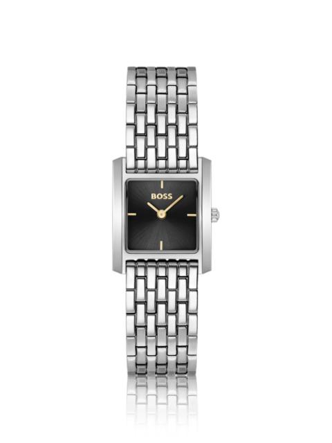 SILVER-TONE WATCH WITH SQUARE CASE