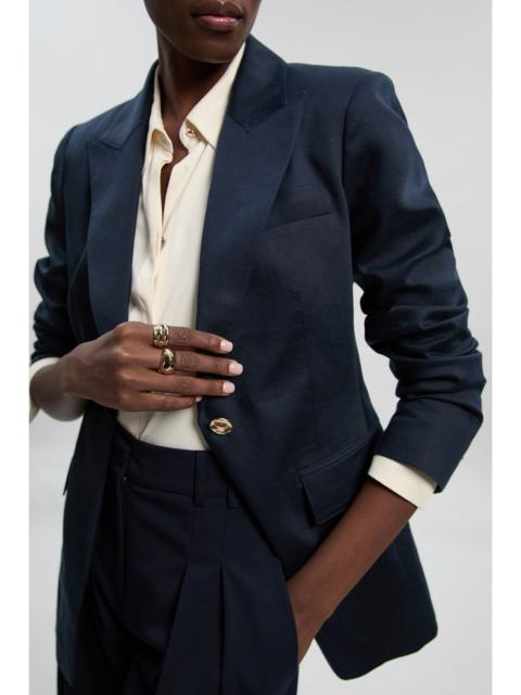 Tailored Linen Single Breasted Blazer