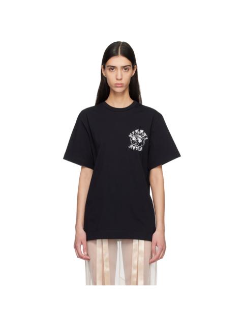 Black Dim Sum Logo Print T-shirt