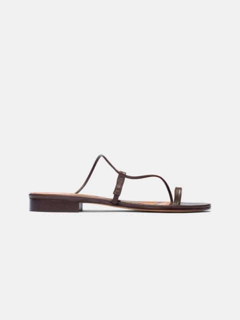 SUSAN SLIDE IN ESPRESSO NAPPA