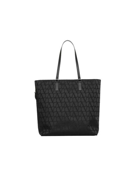 Toile Iconographe Shopping Bag in Technical Fabric with Leather Details