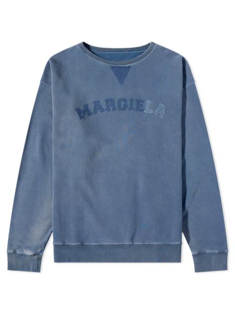 Maison Margiela Distressed College Logo Crew Sweat
