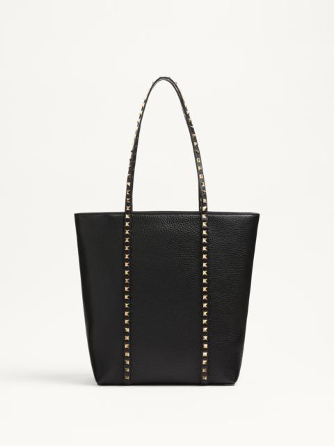 VALENTINO GARAVANI ROCKSTUD SHOPPING BAG IN GRAINY CALFSKIN