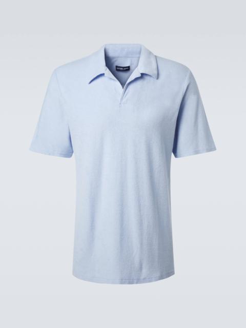 Faustino cotton-blend terry polo shirt