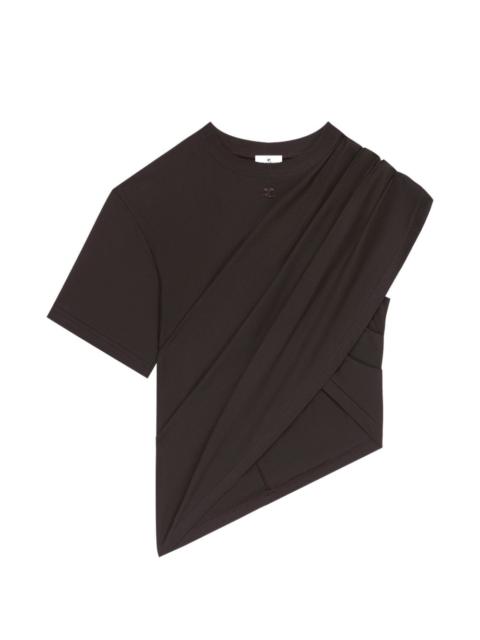 asymmetric draped T-shirt
