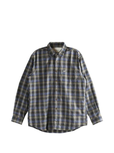 checked button-fastening shirt