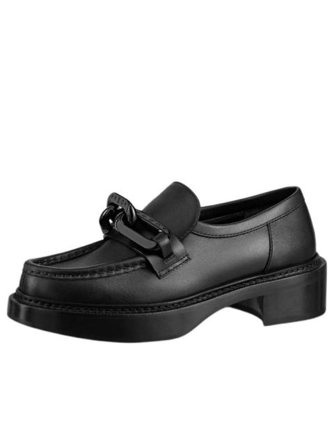 (WMNS) LOUIS VUITTON LV Academy Loafers 'Black with Chain' 1A9R6Y