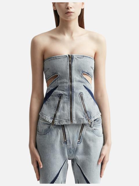 DARTED DENIM CORSET