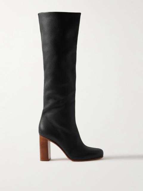 Willow Textured-leather Knee Boots
