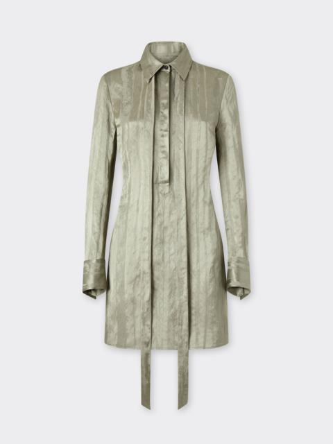 Jacquard dress with striped pattern