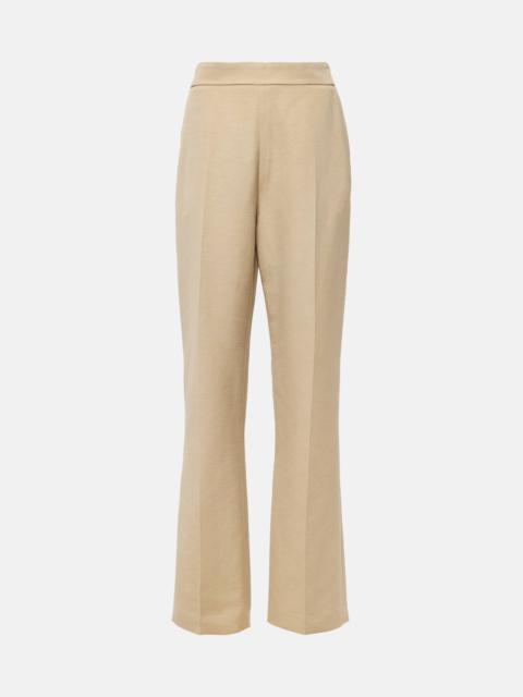 Ilaria cotton-blend straight pants