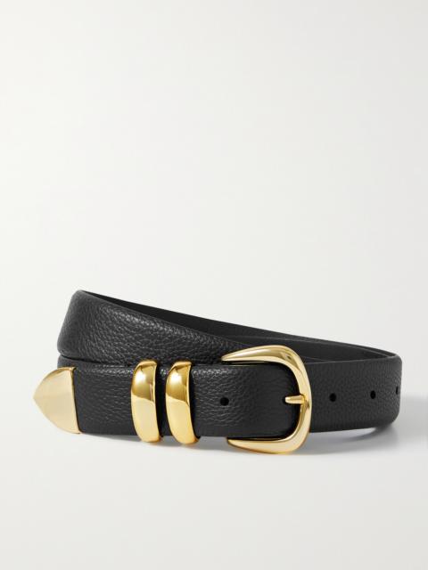 Textured-leather Belt