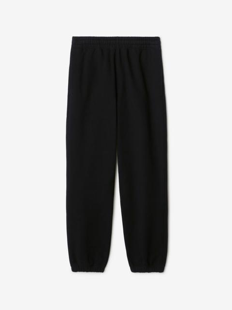 Check Label Cotton Jogging Pants