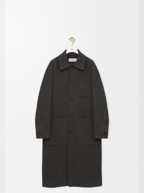 Coat in wool and silk