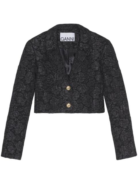 jacquard cropped jacket