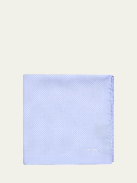 Men's Micro Polka Dot Silk Pocket Square