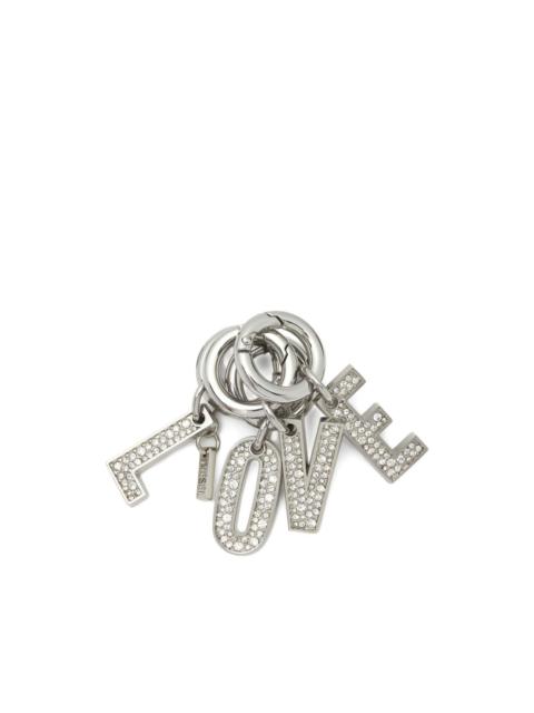 rhinestone charm-love keyring