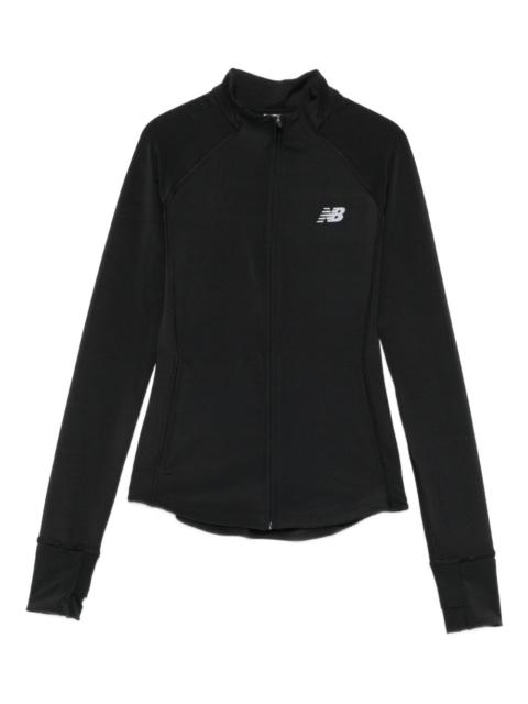 zip-front logo sweatshirt