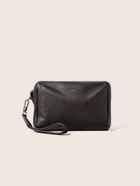DARK BROWN SECONDSKIN POUCH