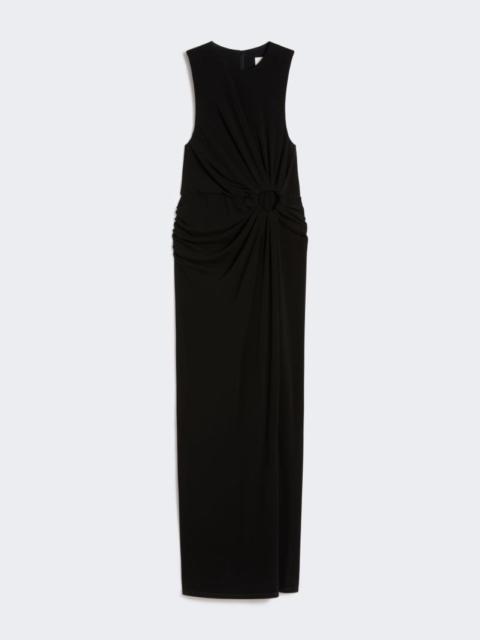 Sleeveless stretch jersey dress - black