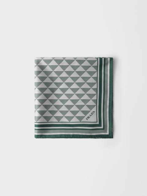 Printed silk scarf 90x90