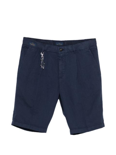 pleated cotton shorts