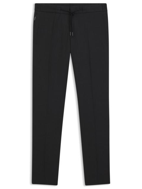 SLIM-FIT TROUSERS IN VIRGIN WOOL AND SILK