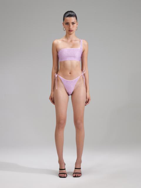 Lilac Rhinestone Brazilian Bikini Briefs