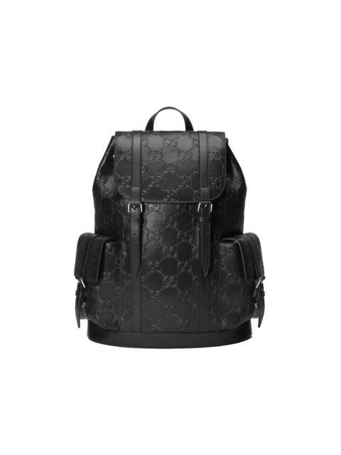 Gucci GG Embossed Backpack Black