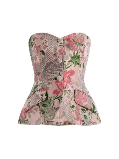 Wes Floral Jacquard Corset Top floral