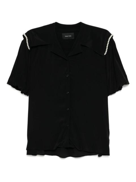 cropped sailor collar shirt