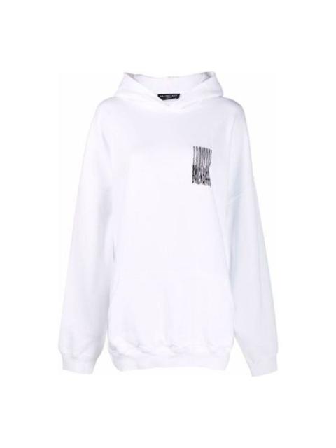 Balenciaga Barcode Cotton Hoodie 'White' 651799TKVE69040