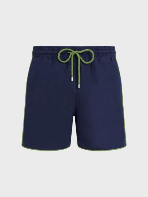MEN LINEN SWIM SHORTS SOLID