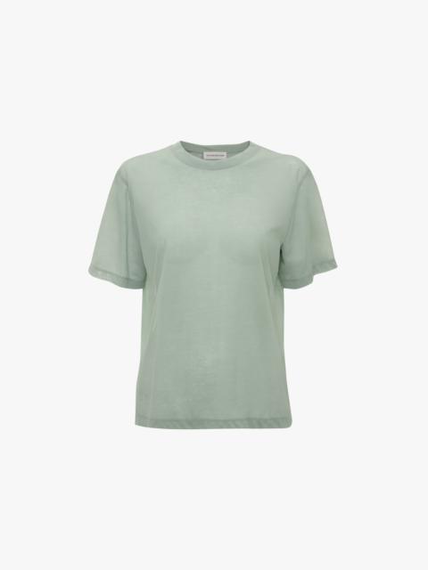 Classic Cotton Crepe T-Shirt In Wasabi