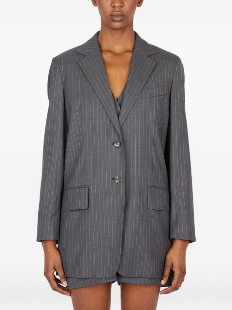 single-breasted pinstripe blazer