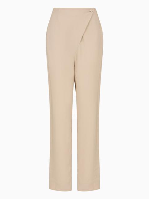 Slim-fit trousers in a flowing, washed matte fabric