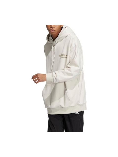 adidas logo hoodie 'Beige' IB2716