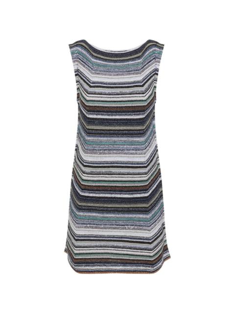 striped shift mini dress