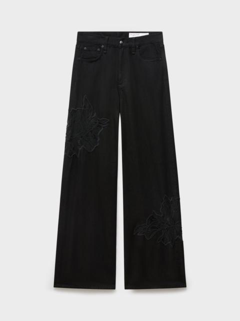 Sofie Wide-Leg Jeans
Featherweight in Black Rinse Floral Lace