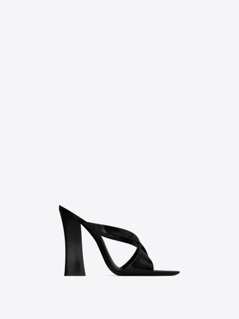 eva mules in glazed leather