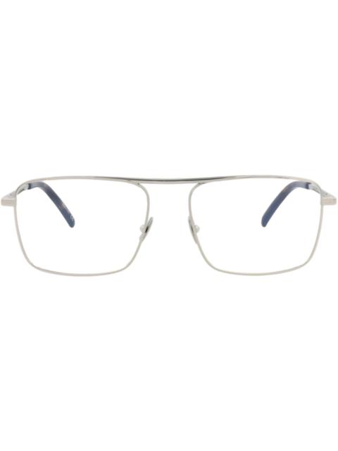 Saint Laurent Square-Frame Metal Optical Frames Silver Silver Transparent (SL152-30001200-003)