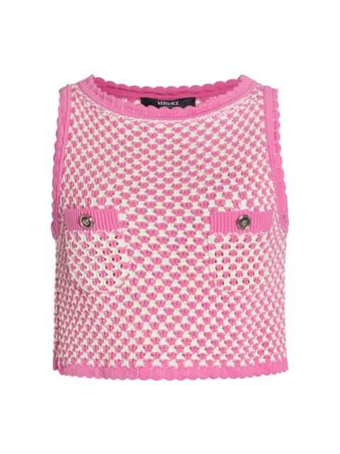 Crocheted Compact Cotton Top pink